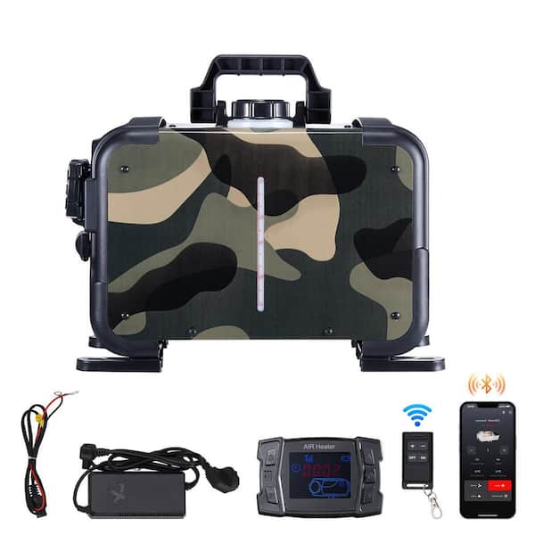 Diesel Heater 27236 BTU /h Camouflage Diesel utility forced air Diesel portable corded Space Heater with Bluetooth