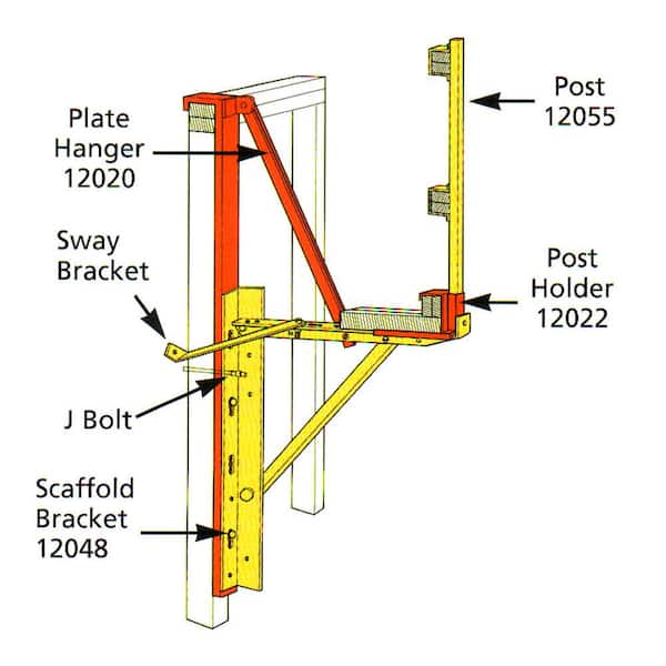 Acro Building Systems Steel Wall Scaffold Over Plate Hanger For Bracket 12020 The Home Depot - Plate Wall Hangers Home Depot