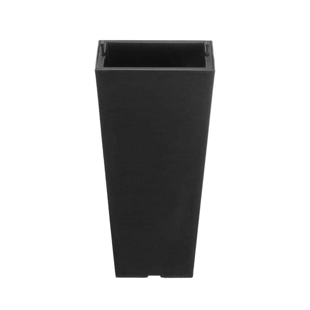 2-Set 22 in. Outdoor Planters with Built-in Drainage for Flower, Tree, Plants, Black Tapered Square Front Porch Planters price history on PriceWatchPro