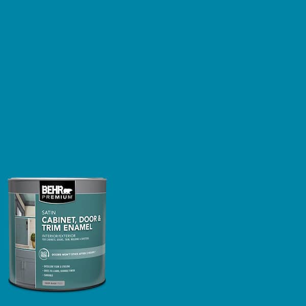 BEHR PREMIUM 1 qt. #MQ4-53 Tibetan Turquoise Satin Enamel Interior/Exterior Cabinet, Door & Trim Paint