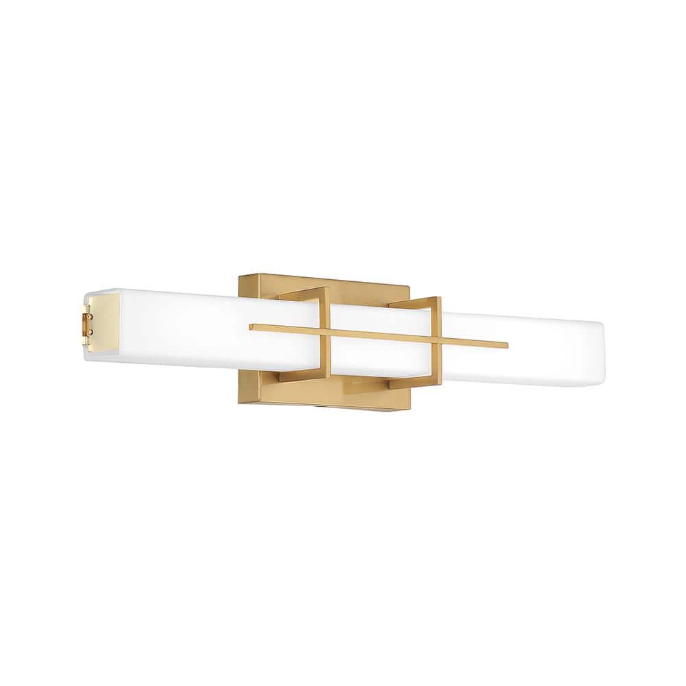 Gemini Aged Brass 22.5" LED Bath Vanity Light with Opal Glass Shade