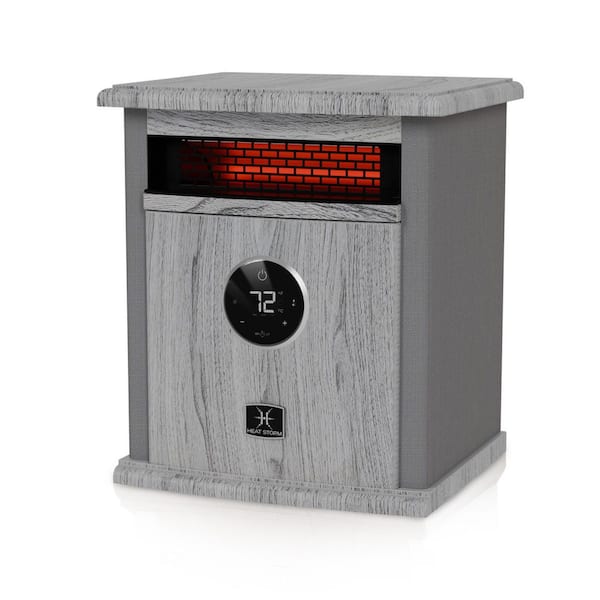 1500-Watt Logan Deluxe Portable Electric Convection/Radiant Infrared Compact Space Heater in Grey