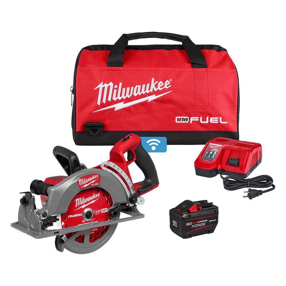 M18 FUEL ONE-KEY 18V Lithium-Ion Cordless 7-1/4 in. Rear Handle Circular Saw Kit w/FORGE 12.0 Ah Battery & Rapid Charger price history on PriceWatchPro