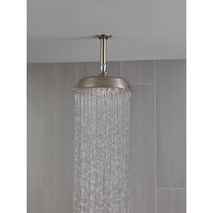1-Spray Patterns 2.50 GPM 8.75 in. Wall Mount Fixed Shower Head in Stainless