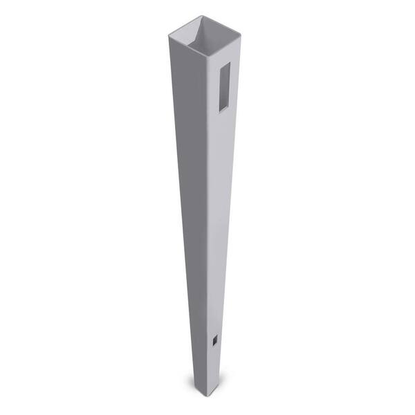 Veranda Pro Series 5 in. x 5 in. x 8-1/2 ft. Gray Vinyl Anaheim Seacoast Routed Fence End Post