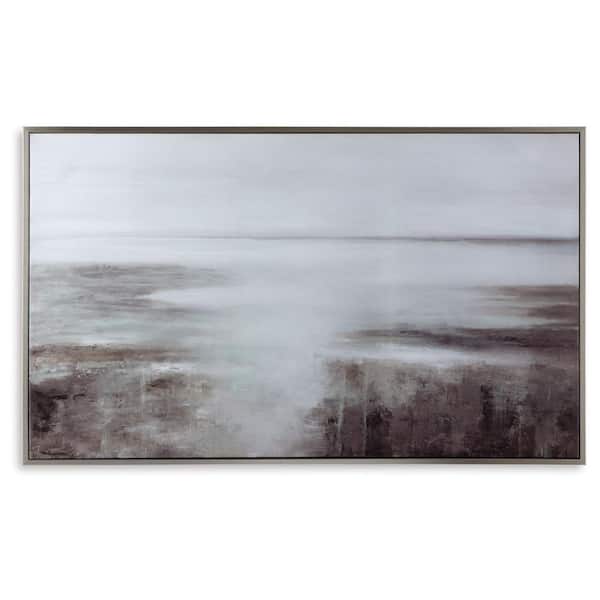Signature DESIGN BY ASHLEY Chasemont 1 Piece Framed Abstract Art Print 35 in. x 59 in.