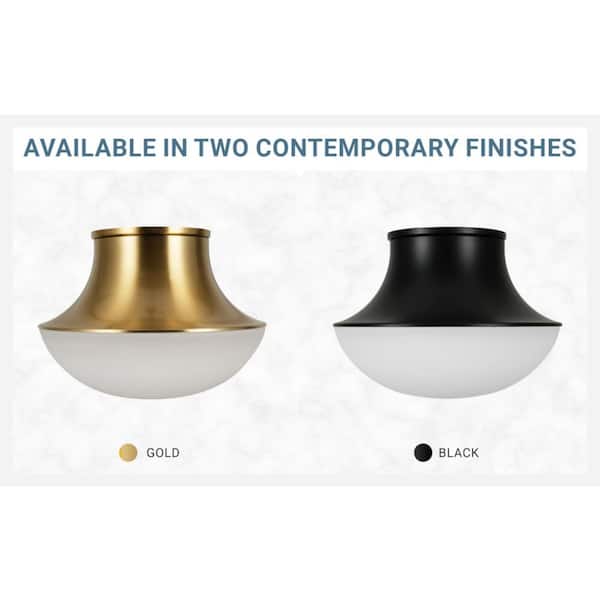Kenroy Home Chelsea 7 in. 1-Light Brushed Gold Flush Mount with