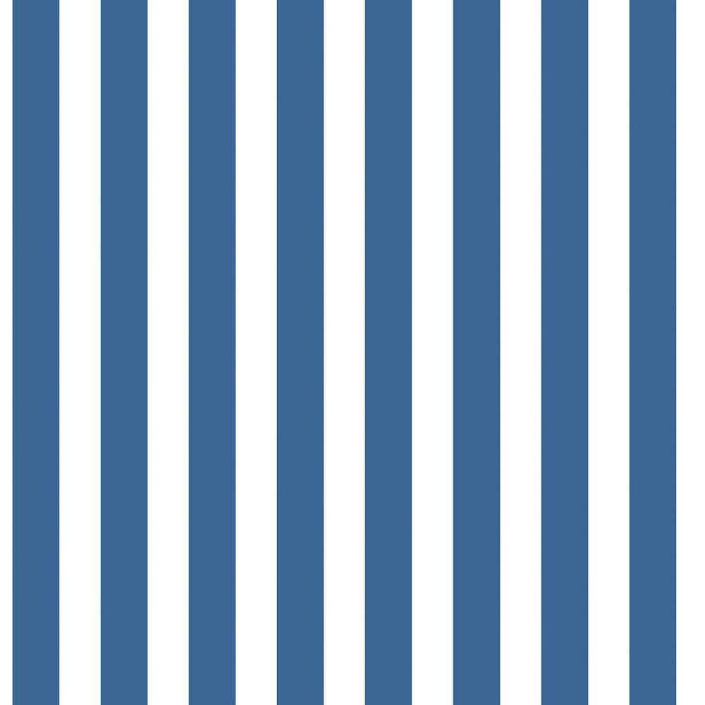 Tiny Tots 2 Cobalt Blue/White Matte Traditional Regency Stripe Design Non-P