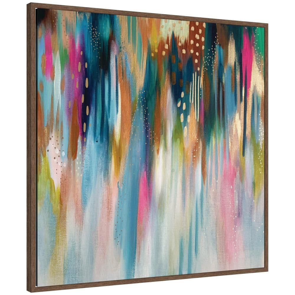 "Sylvie ""Brushstroke 142 Square"" by Jessi Raulet of Ettavee Abstract Framed Canvas Art Print 30 in. x 30 in." price history on PriceWatchPro