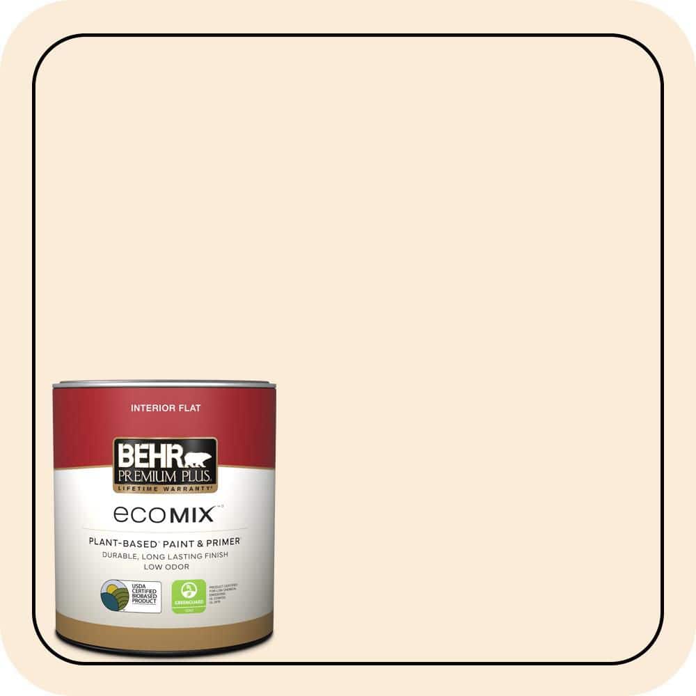 1 qt. #OR-W01 White Blush Flat EcoMix Plant-Based Interior Paint & Primer price history on PriceWatchPro