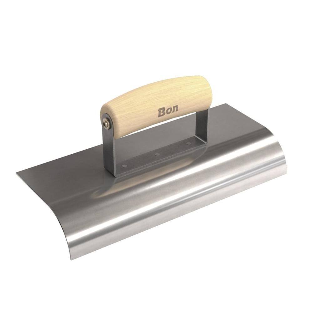 Bon Tool 10 in. x 4 in. Concrete Highway Edger with Wood Handle 12461 The Home Depot