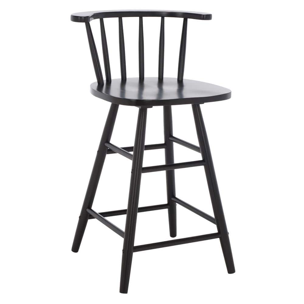Jay Black Wood and Metal Counter Stool
