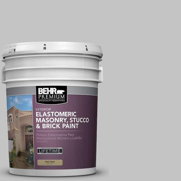5 gal. #N520-2 Silver Bullet Elastomeric Masonry, Stucco and Brick Exterior Paint