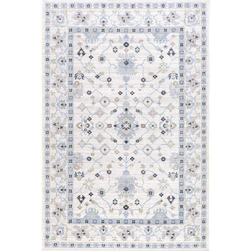 Lilliana Floral Medallion Washable Light Blue 5 ft. x 8 ft. Indoor Area Rug price history on PriceWatchPro