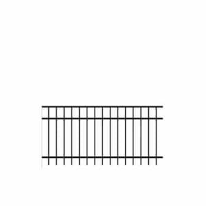 Natural Reflections Standard-Duty 3 ft. H x 6 ft. W Black Aluminum Pre-Assembled Fence Panel