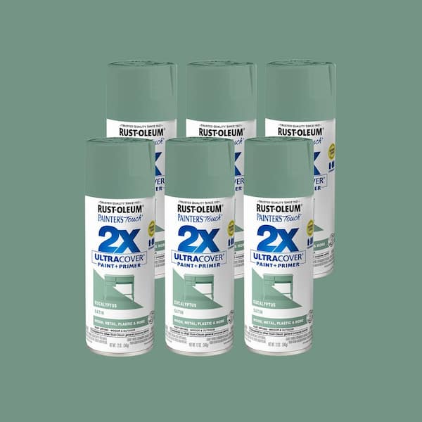 12 oz. Satin Eucalyptus General Purpose Spray Paint (Case of 6)
