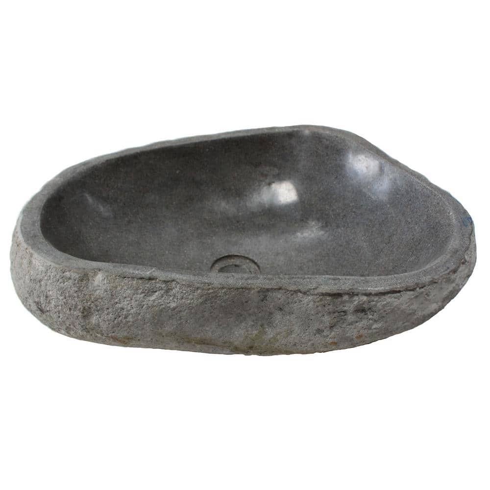 Eden 18'' Gray Stone Vessel Bathroom Sink