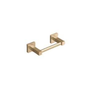 Wall Mounted Single Post Toilet Paper Holder Non-Slip Tissue Roll Holder for Bathroom in Vibrant Brushed Gold