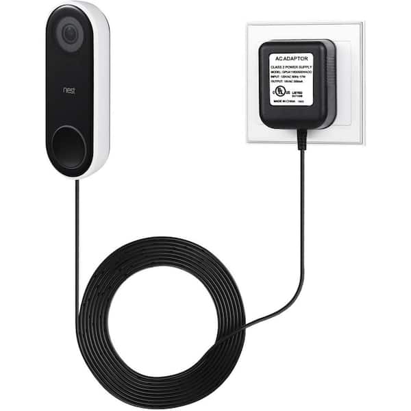 Wasserstein 8.2 ft. Power Supply Adapter for Google Nest Hello Video Doorbell, Arlo Doorbell, Eufy Doorbell, Ring Doorbell