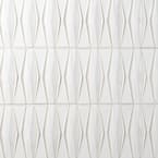 Delphi Harlequin Natural White 13 in. x 16 in. Polished Ceramic Mosaic Tile (1.41 sq. ft./Sheet)