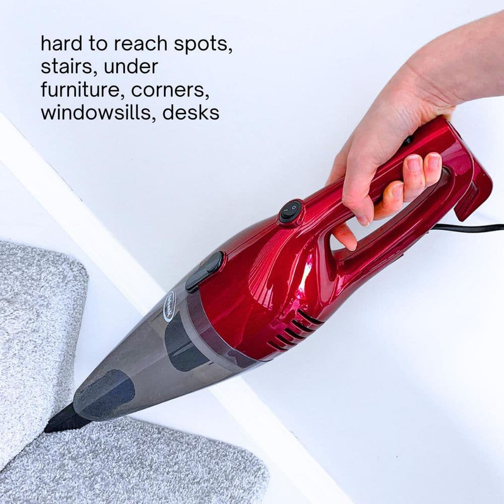 Red 2-in-1 Bagless Upright and Handheld Vacuum Cleaner