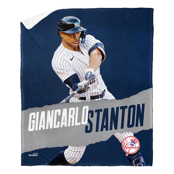 THE NORTHWEST GROUP MLB Yankees 23 Giancarlo Stanton Silk Touch Sherpa Multicolor Throw