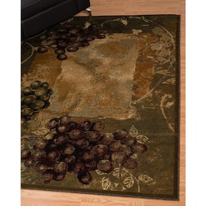 Affinity Vineyard Green 5 ft. 3 in. x 7 ft. 2 in. Abstract Polypropylene Area Rug