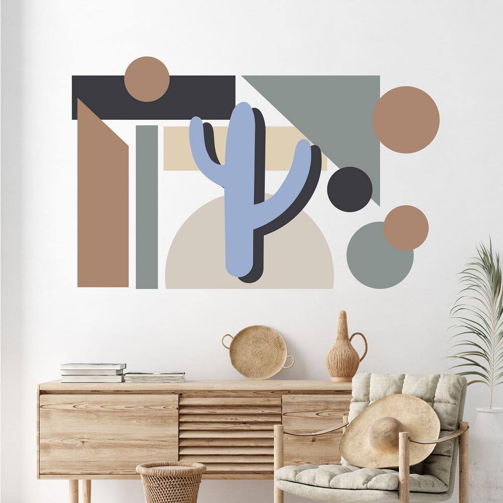 Neutral Multicolor Modular Mural Peel and Stick Wall Decals