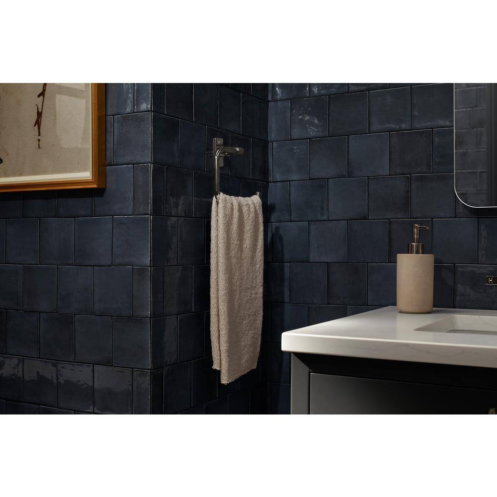Matte Black Wall Mounted Towel Ring