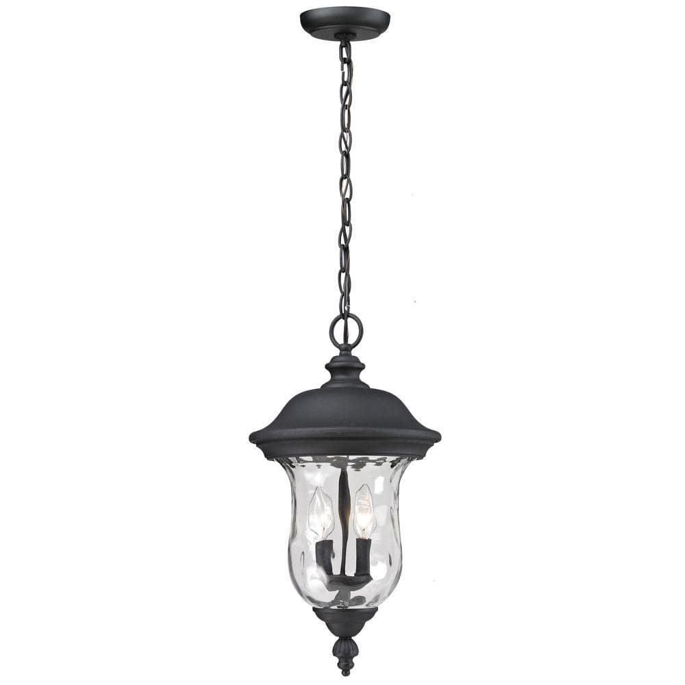 Lawrence Black 2-Light Incandescent Outdoor Hanging Pendant