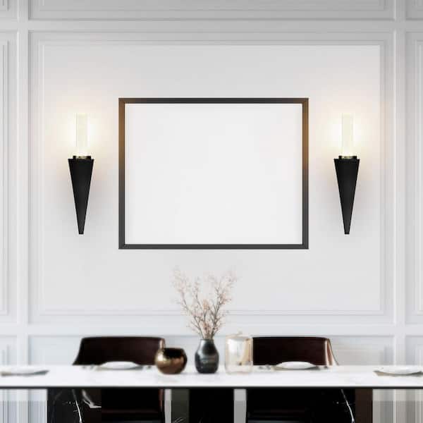 Catania 1 Light Integrated LED Black Wall Light