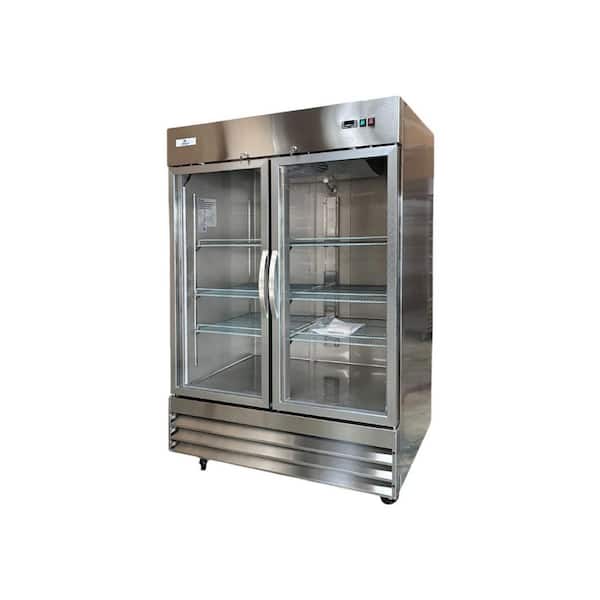 54 in. 47 cu. ft. Auto/Cycle Defrost Commercial Reach-In 2 Door Upright Freezer in Stainless Steel