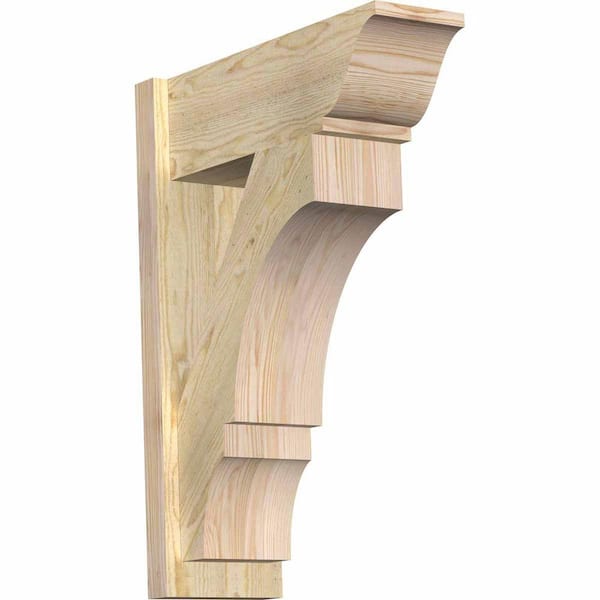 Ekena Millwork 8 in. x 30 in. x 22 in. Balboa Traditional Rough Sawn Douglas Fir Outlooker