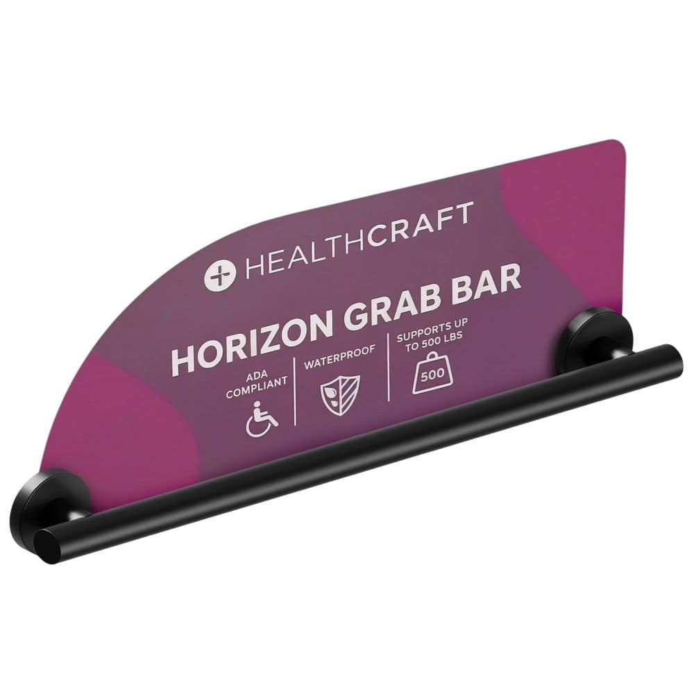 HORIZON 24 in. x 1.25 in. Grab Bar ADA Compliant for Bath and Shower Safety (500 lb. Capacity) in Matte Black price history on PriceWatchPro