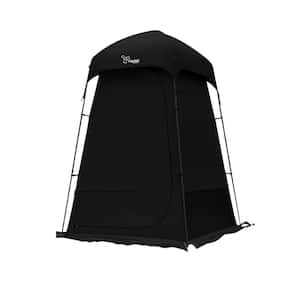 7.2 ft. x 5 ft. Portable Outdoor Shower Tent Changing Room Camping Shelter in Black