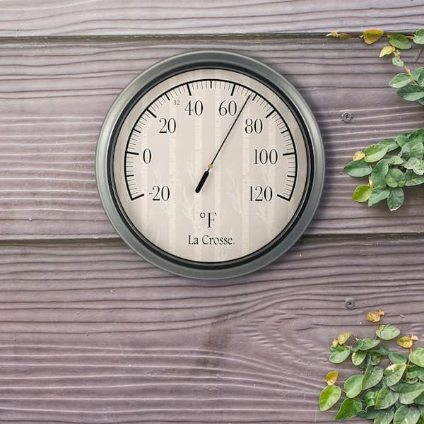 Indoor Outdoor Thermometer Hygrometer Gold 2 in 1 Temperature Humidity Gauge  Analog Hygrometer for Indoor Office Home