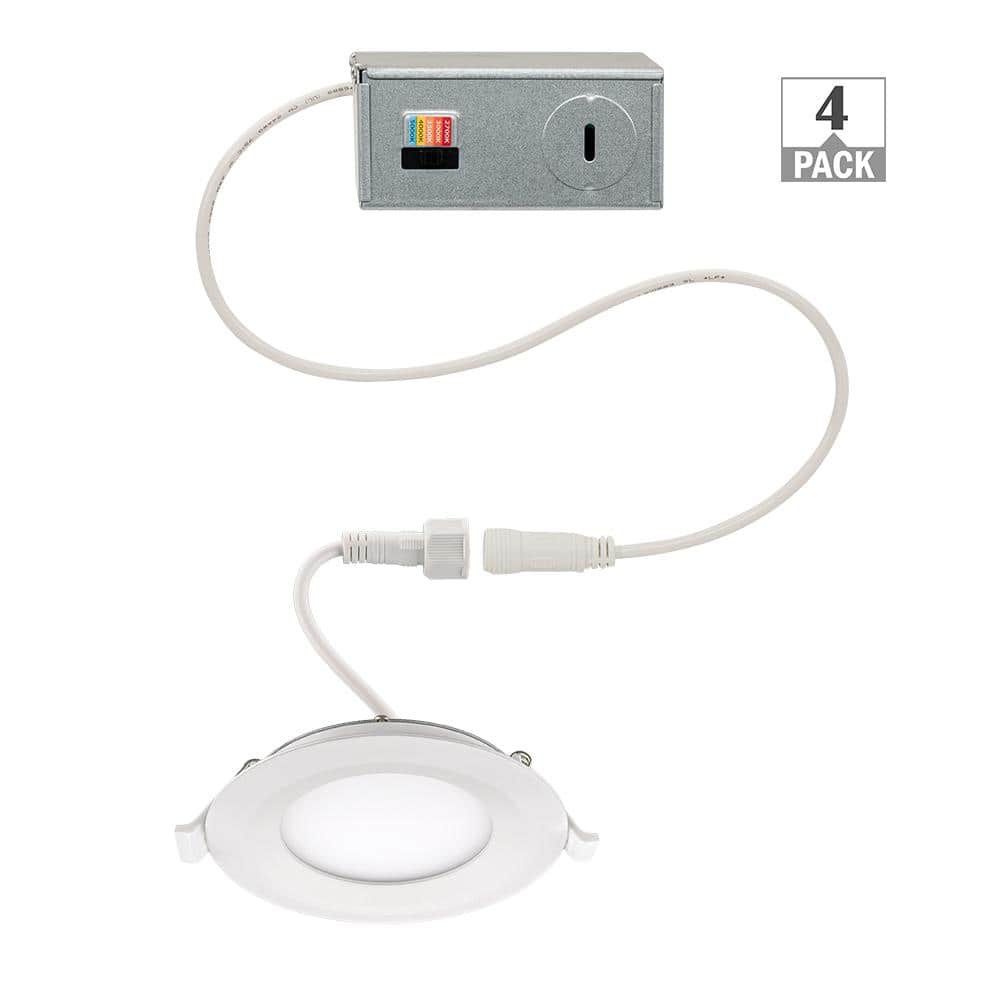 3 in. Canless Integrated LED Recessed Light Trim 550 Lumens Adjustable CCT 