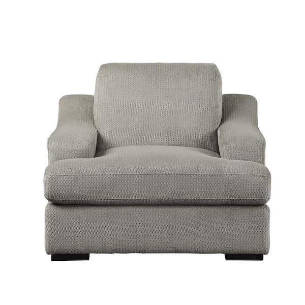 EVERGLADE HOME Cadence Light Gray Microfiber Arm Chair