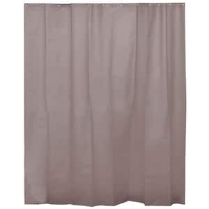 Solid Eva 71 in. x 78 in. Taupe Bath Shower Curtain