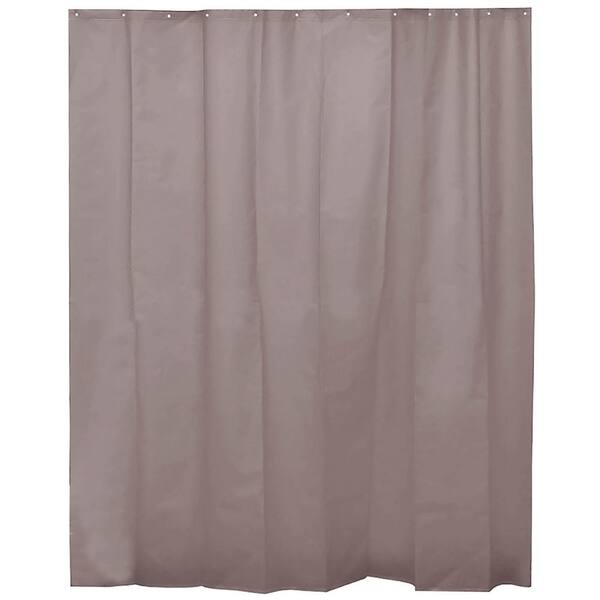 Solid Eva 71 in. x 78 in. Taupe Bath Shower Curtain 1101165 The Home