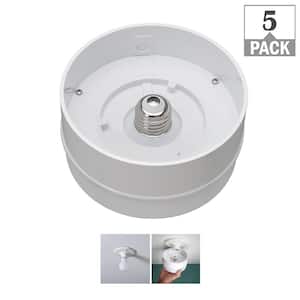 Spin Light 5 in. Closet Basement Utility LED Flush Mount Ceiling Light 600 Lumens 4000K Bright White (5-Pack)