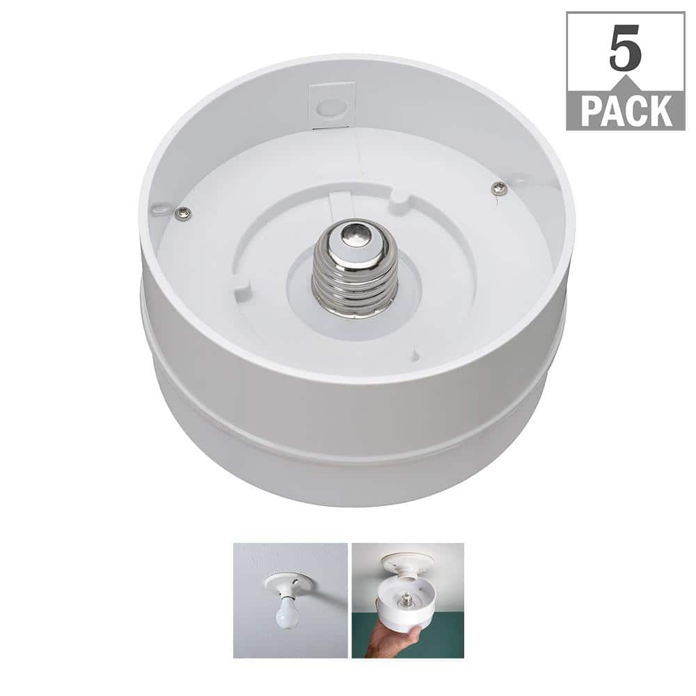 Spin Light 5 in. Closet Utility Light LED Flush Mount Ceiling Light 600LM 8.5W Bright White 4000K E26 Base (5-Pack) price history on PriceWatchPro