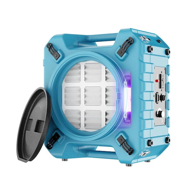 ALORAIR 800 sq. ft. HEPA - Type Air Scrubber in Blue with 3-Stage Filtration System and UV-C Light