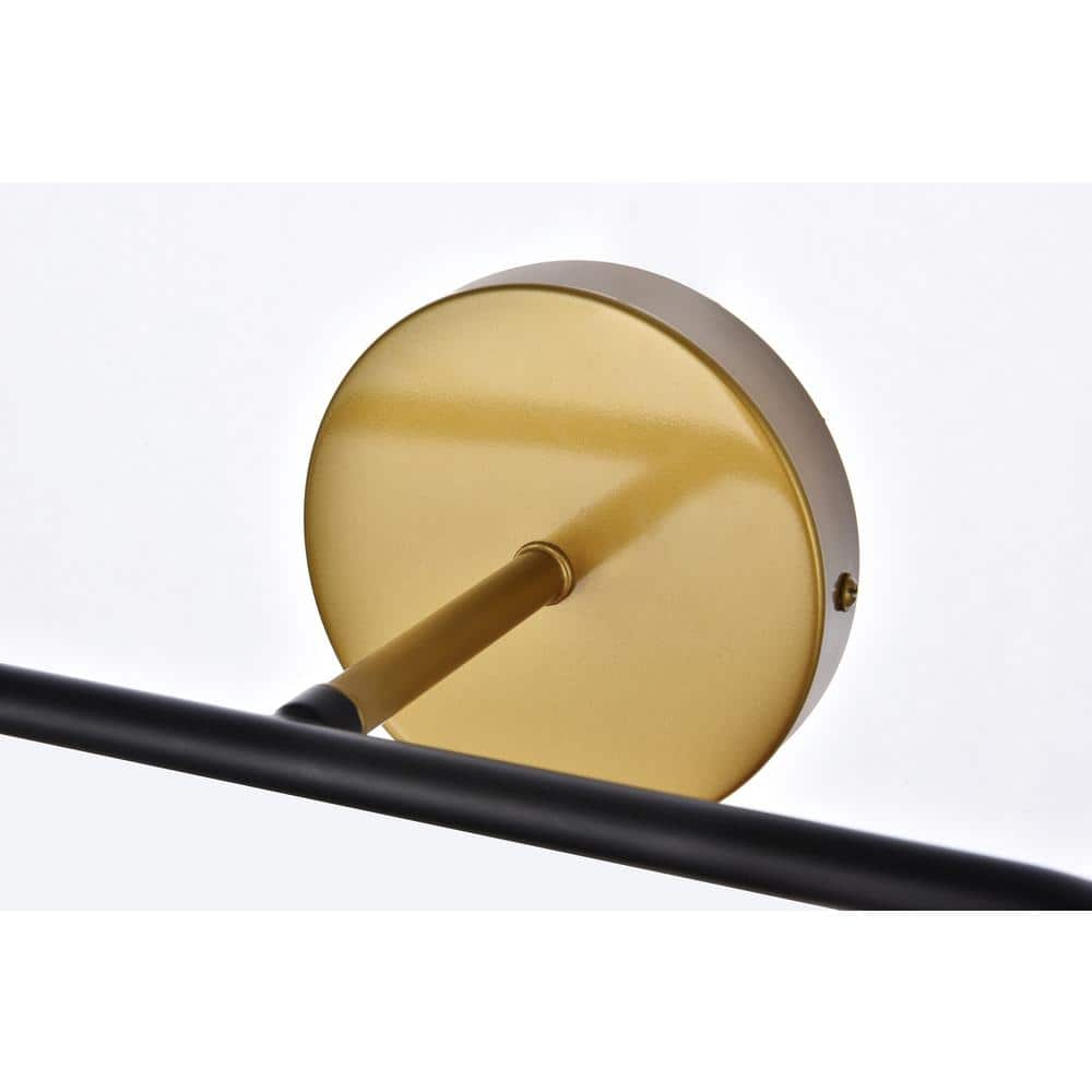 Elegant Hanson Brass 2-Light Bath Sconce with Clear Round Shade