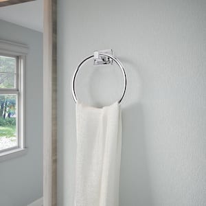 Millbridge Wall-Mounted Towel Ring for Bathroom, Polished Chrome
