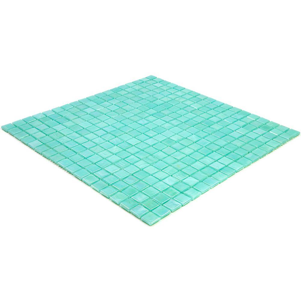 Winter Green Glossy Glass Mosaic Tile for Kitchen and Bathroom