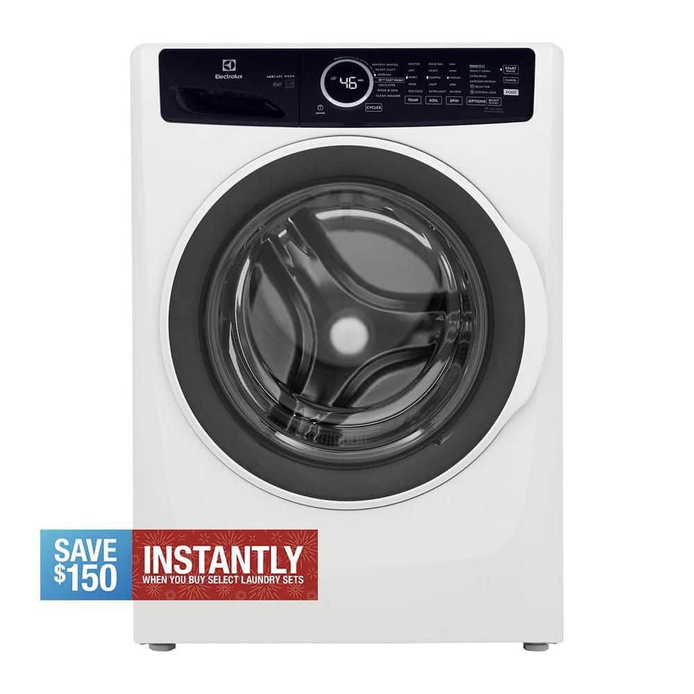 27 in. 4.5 cu. ft. High Efficiency Front Load Washer with LuxCare Wash System 20-minutes Fast Wash, ENERGY STAR in White