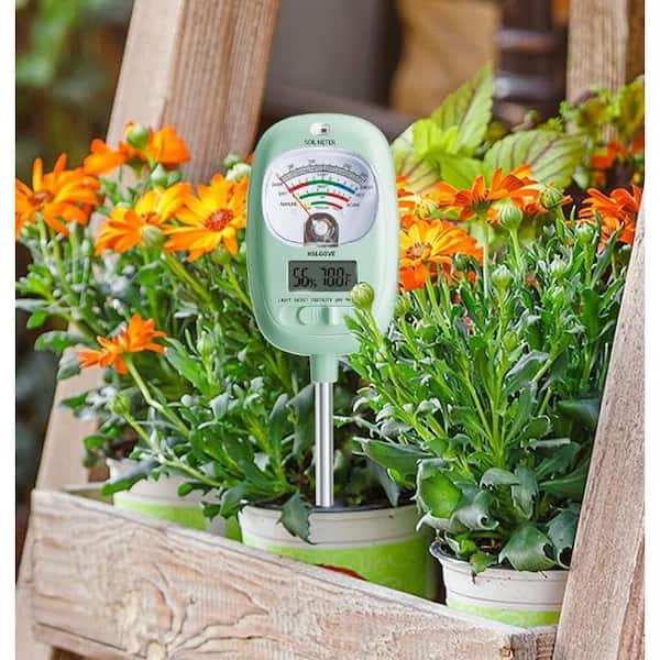 Justincity 7-in-1 Soil pH Meter, Soil Moisture Meter, Fertility, Moisture  Meter for Plants, Light/Soil Temp/Air Temp Hygrometer 172SA04-328D - The  Home Depot