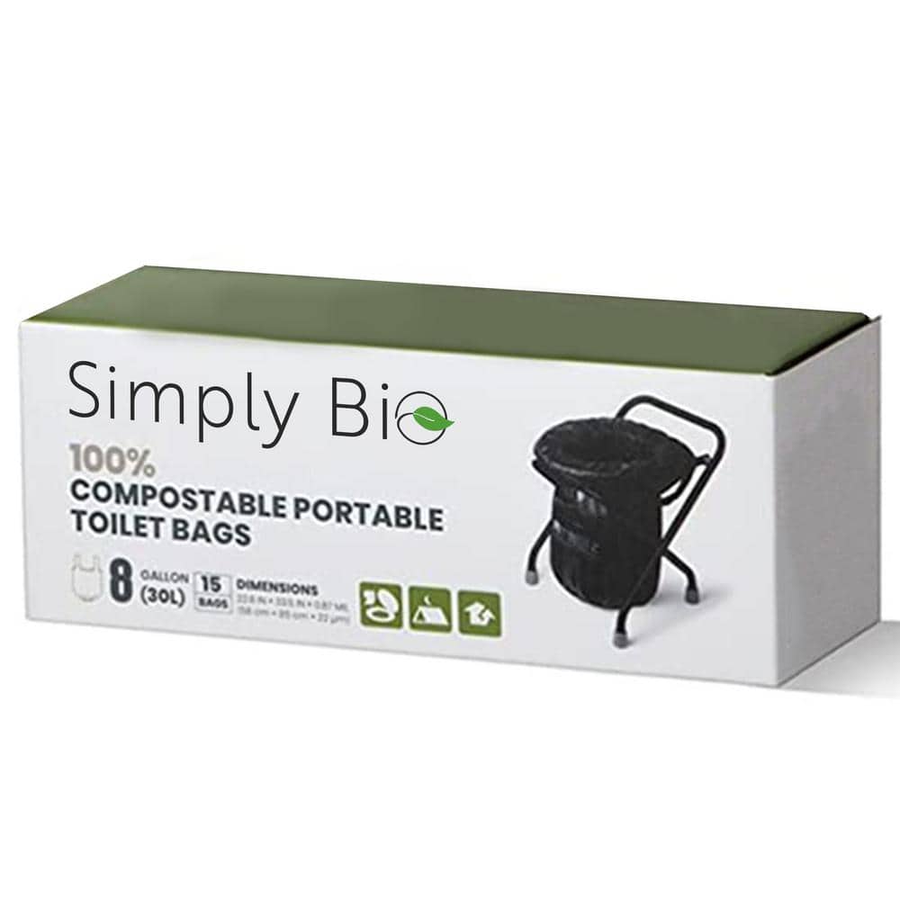 Biodegradable 6-8 Gallon Trash Bags, 150 Count