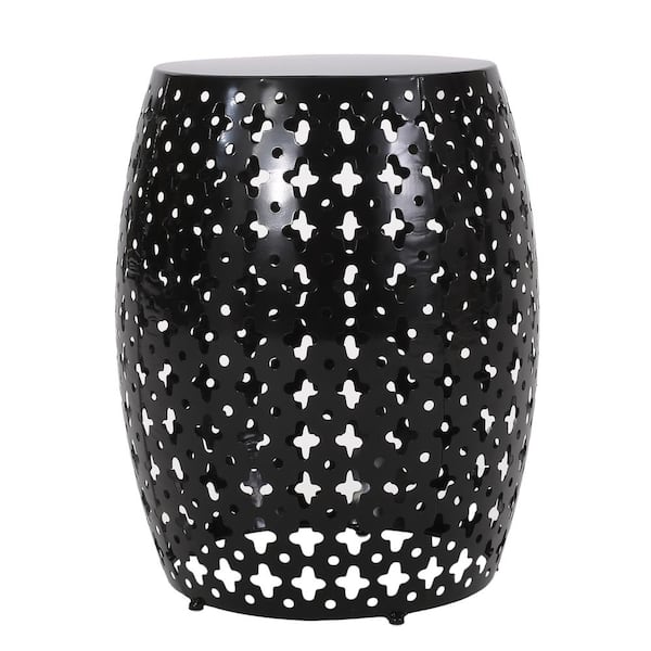Unbranded Outdoor Metal Side Table Suitable for Patio, Backyard, Garden, Can Be Matched With Any Combination Black